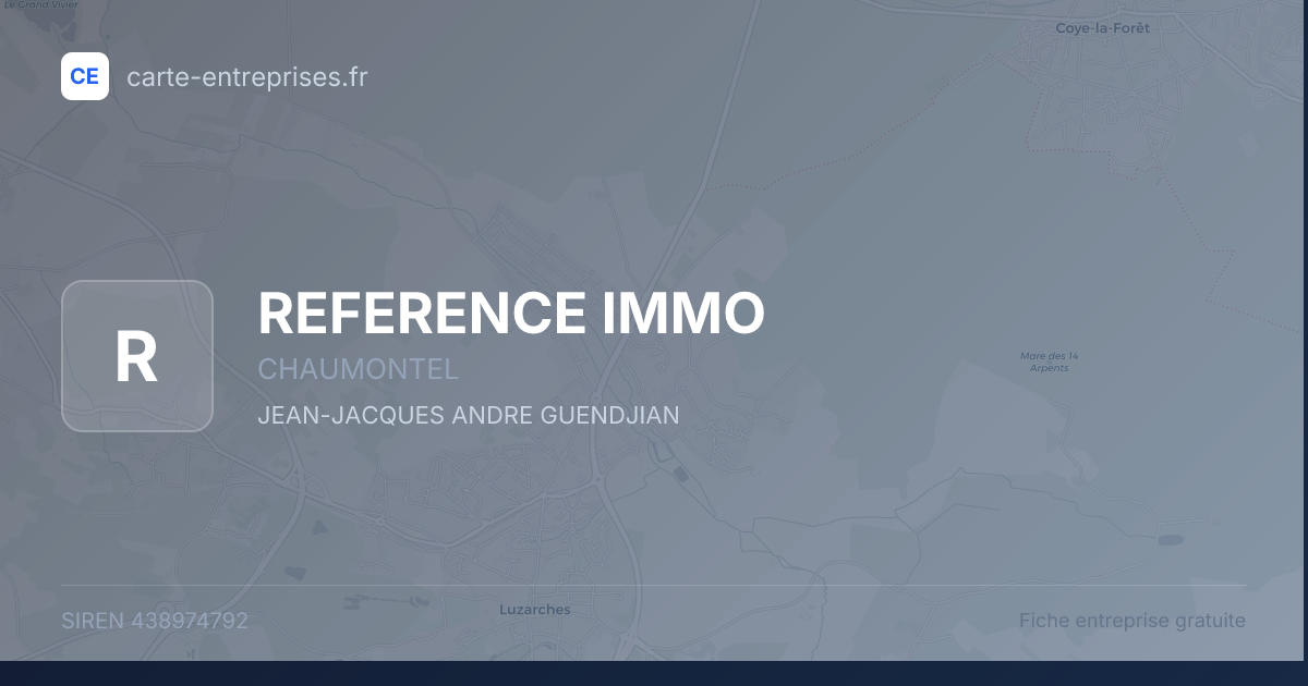 REFERENCE IMMO — 438974792 — fiche entreprise