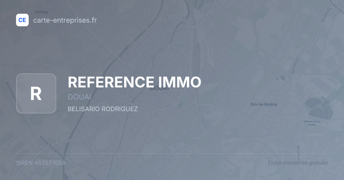 REFERENCE IMMO — 453577058 — fiche entreprise