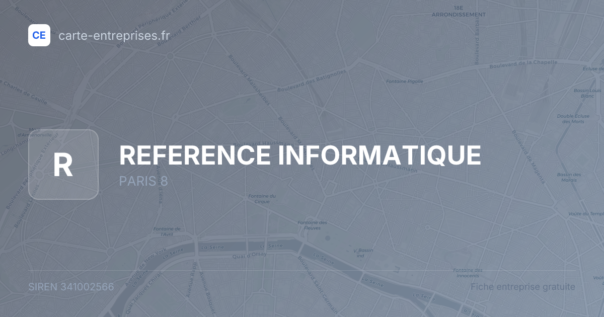 REFERENCE INFORMATIQUE — 341002566 — fiche entreprise