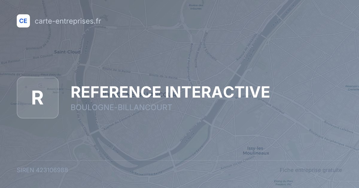 REFERENCE INTERACTIVE — 423106988 — fiche entreprise