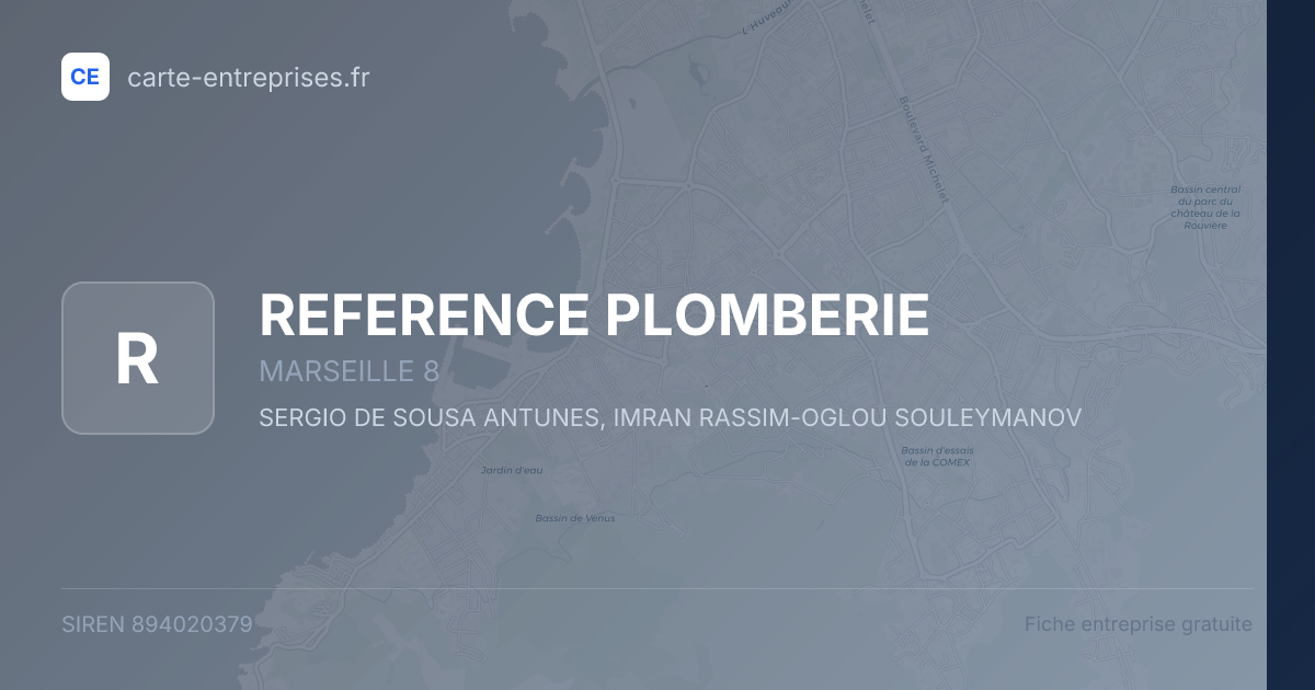 REFERENCE PLOMBERIE — 894020379 — fiche entreprise