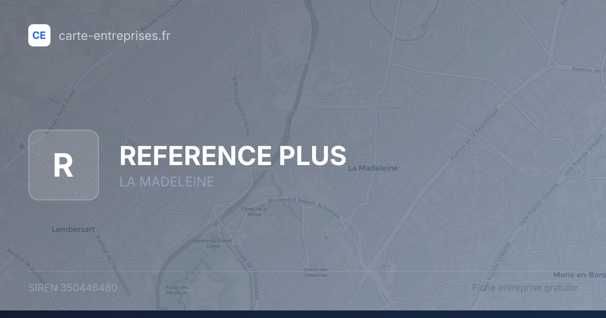 REFERENCE PLUS — 350446480 — fiche entreprise