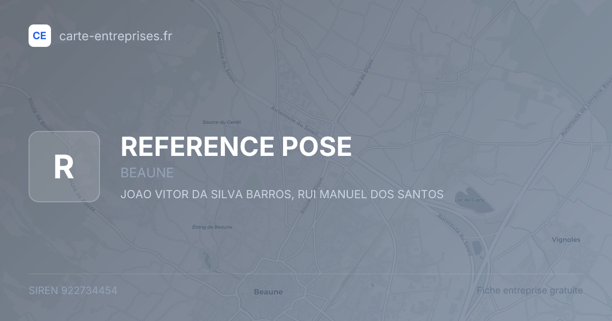 REFERENCE POSE — 922734454 — fiche entreprise