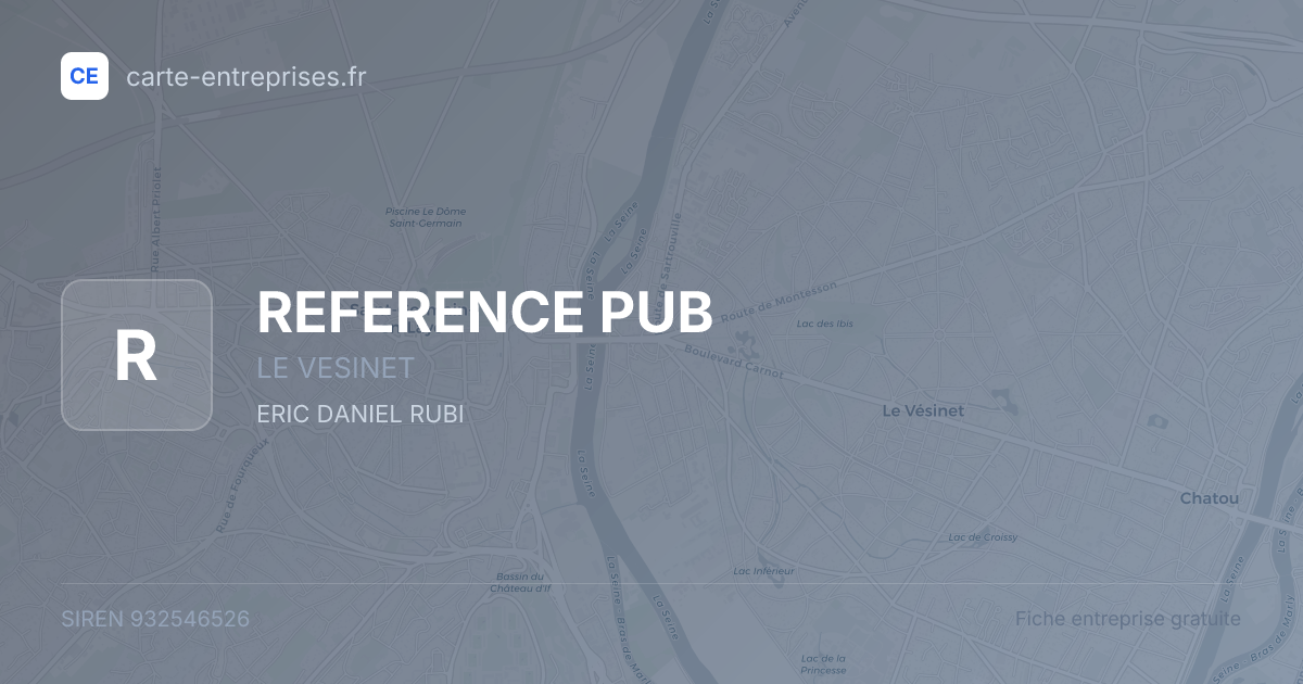 REFERENCE PUB — 932546526 — fiche entreprise