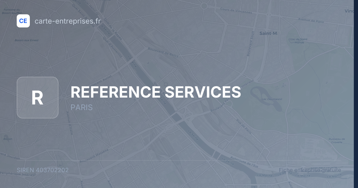 REFERENCE SERVICES — 403702202 — fiche entreprise