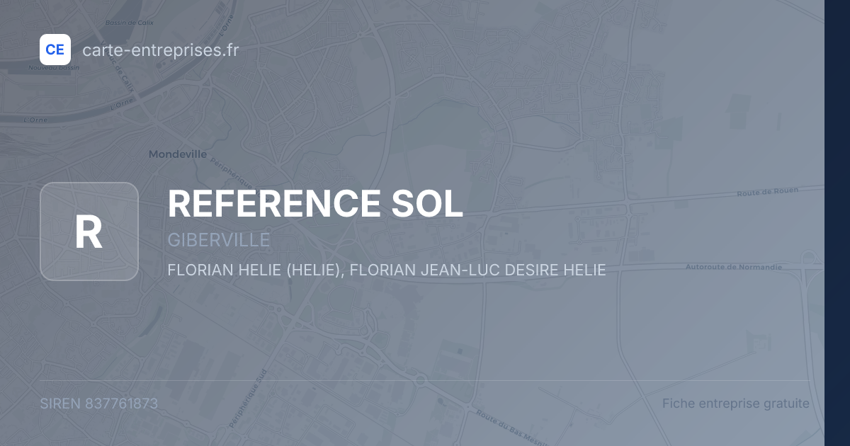 REFERENCE SOL — 837761873 — fiche entreprise