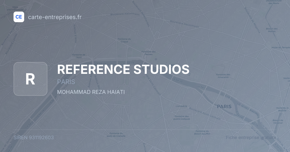REFERENCE STUDIOS — 931192603 — fiche entreprise