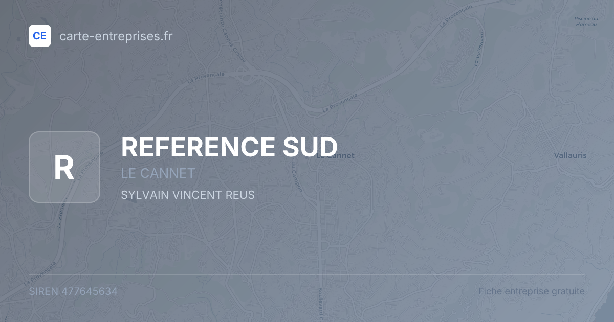 REFERENCE SUD — 477645634 — fiche entreprise