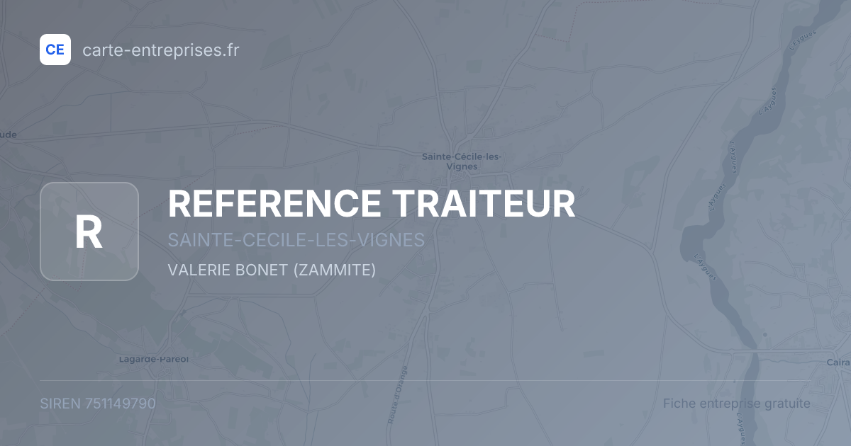 REFERENCE TRAITEUR — 751149790 — fiche entreprise