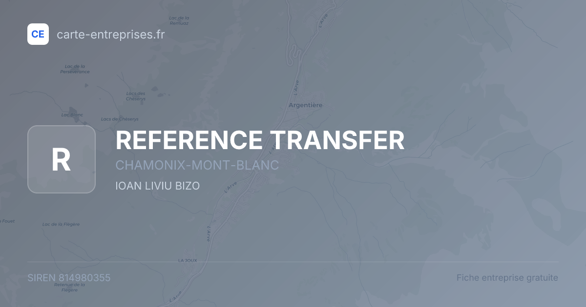 REFERENCE TRANSFER — 814980355 — fiche entreprise
