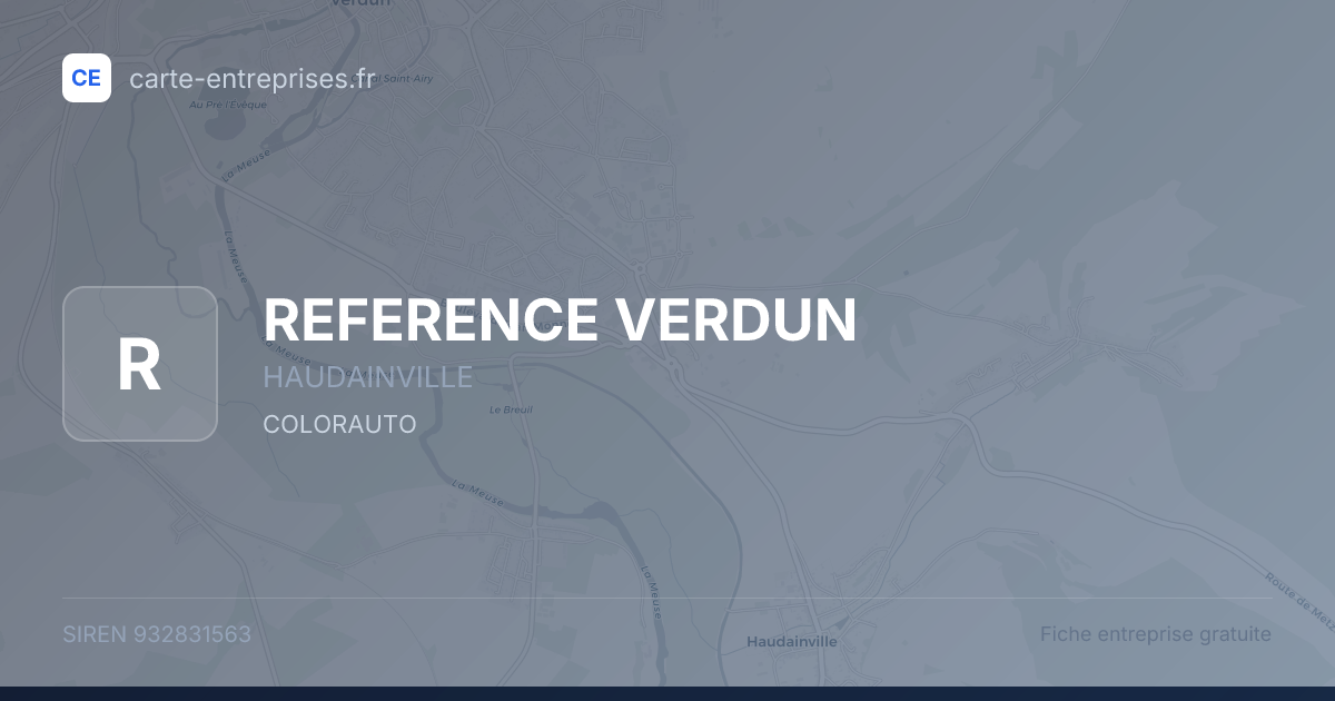 REFERENCE VERDUN — 932831563 — fiche entreprise