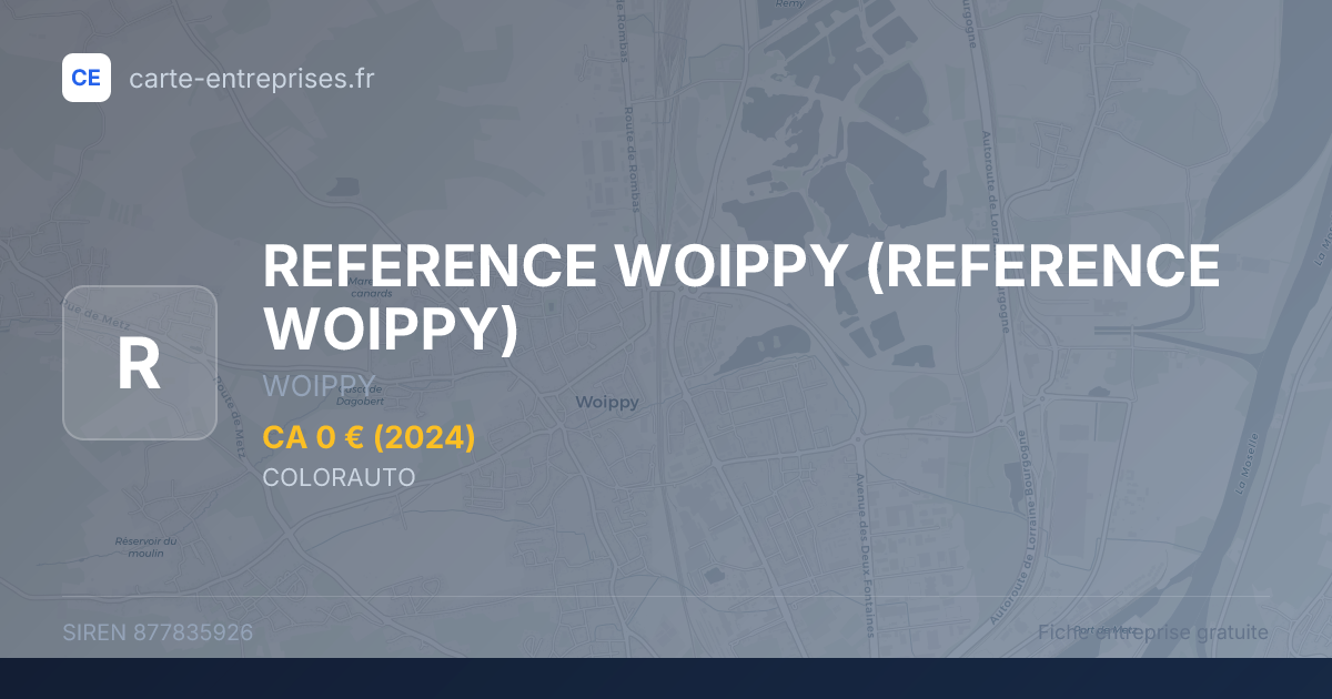 REFERENCE WOIPPY — 877835926 — fiche entreprise