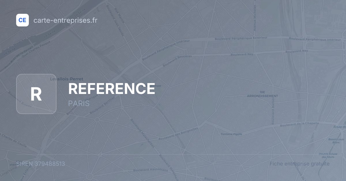 REFERENCE — 379488513 — fiche entreprise