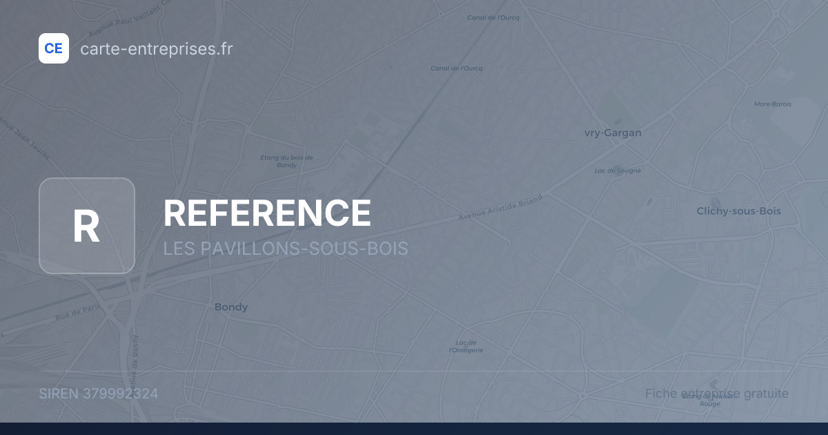 REFERENCE — 379992324 — fiche entreprise