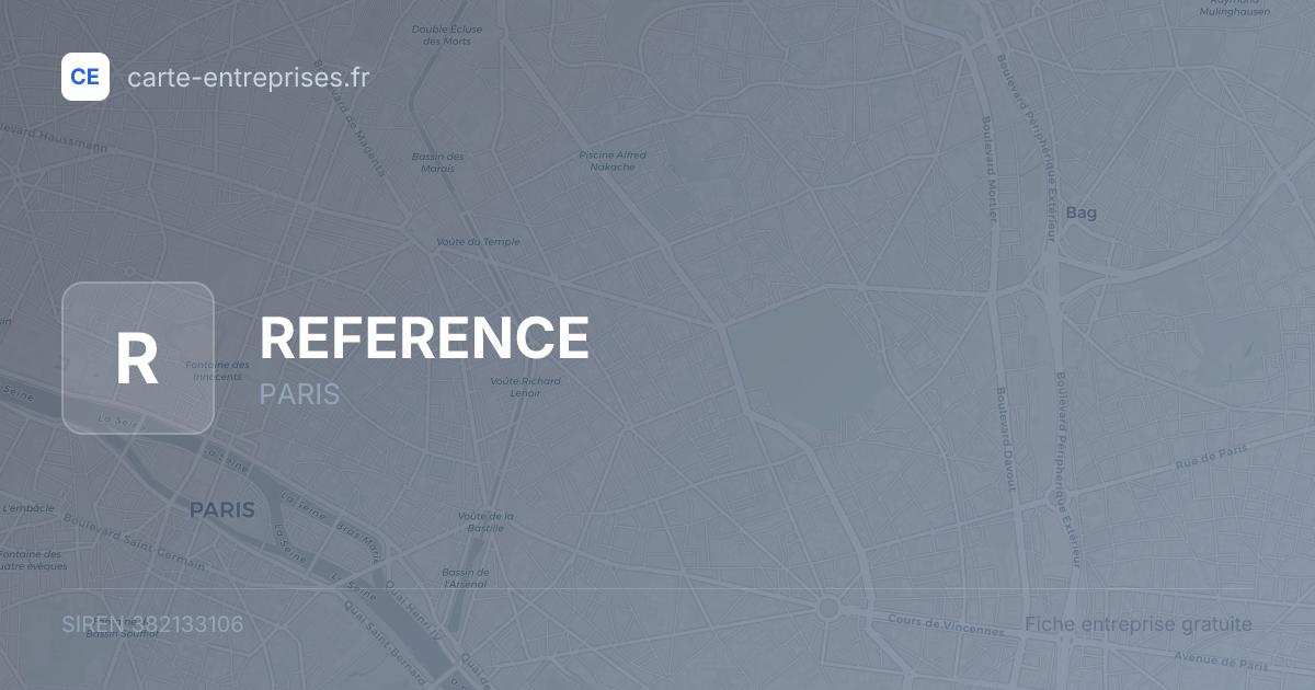 REFERENCE — 382133106 — fiche entreprise