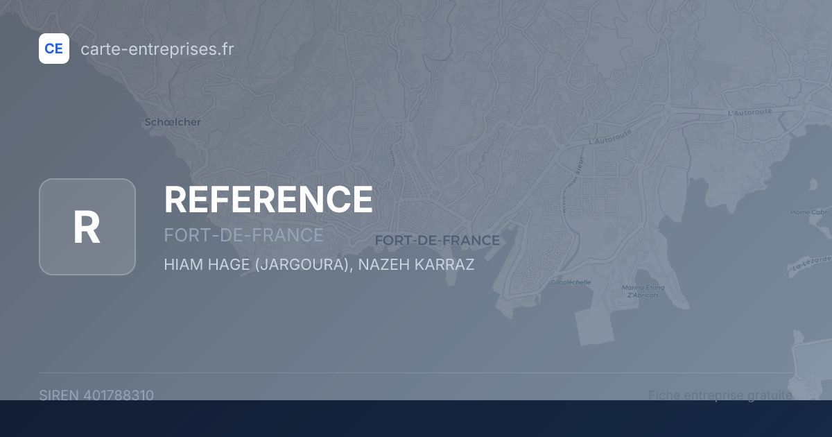 REFERENCE — 401788310 — fiche entreprise