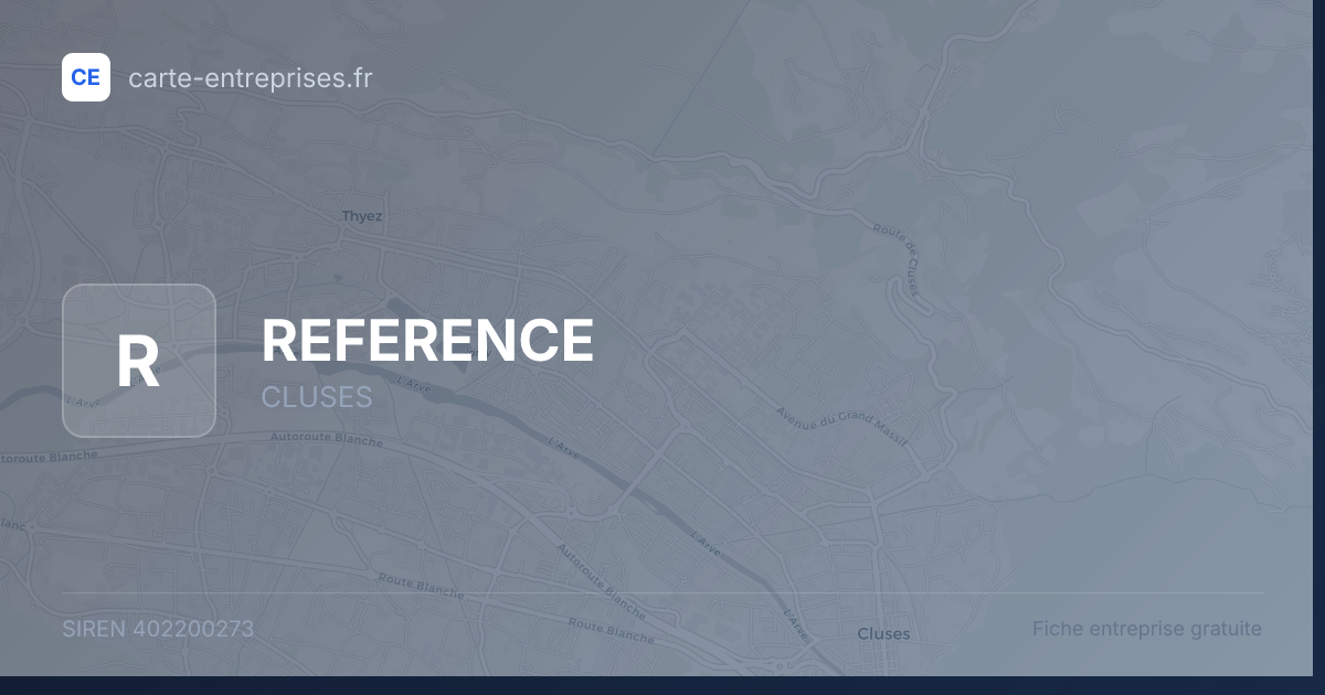 REFERENCE — 402200273 — fiche entreprise