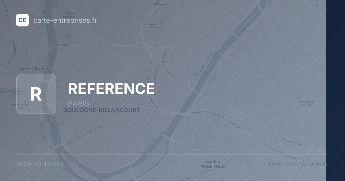 REFERENCE — 451140743 — fiche entreprise