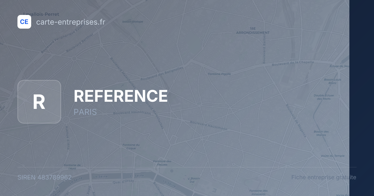 REFERENCE — 483789962 — fiche entreprise
