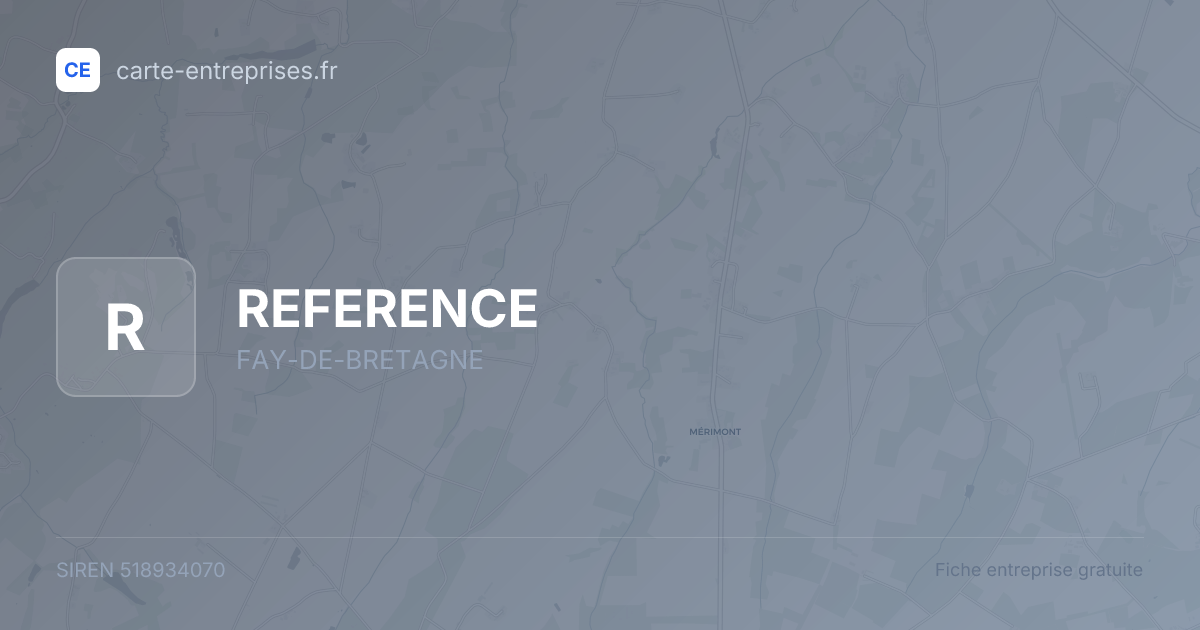 REFERENCE — 518934070 — fiche entreprise