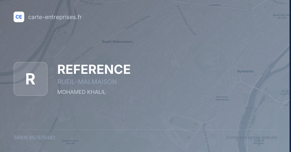 REFERENCE — 887875482 — fiche entreprise