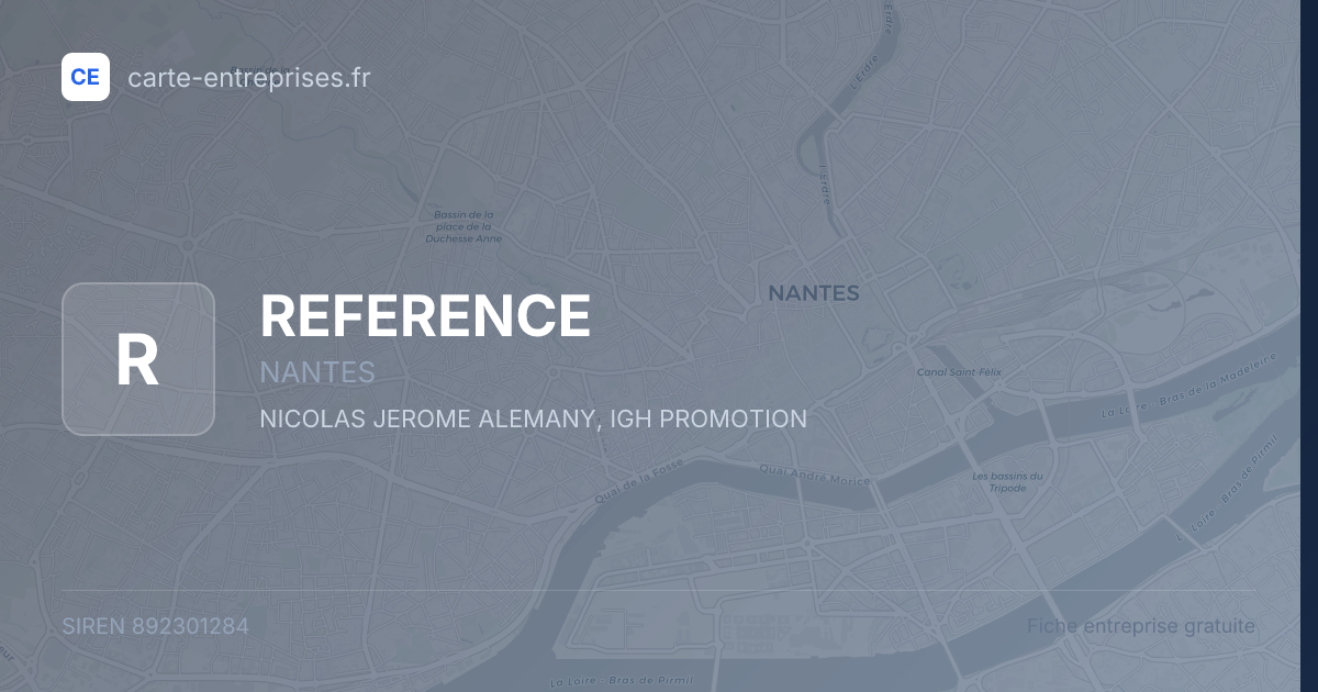 REFERENCE — 892301284 — fiche entreprise