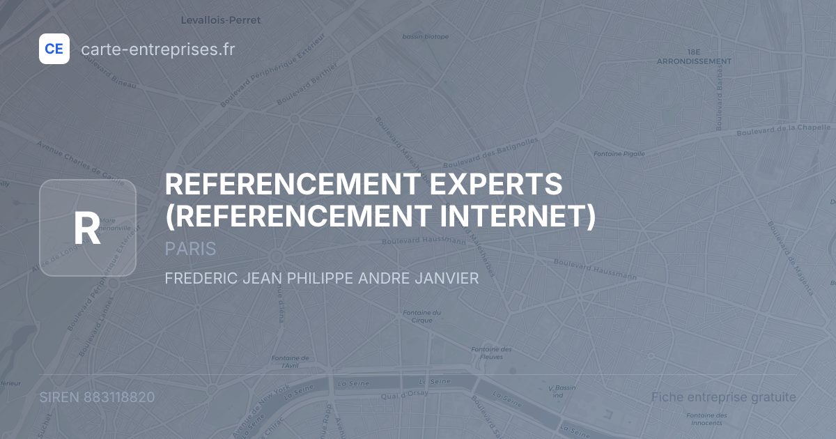 REFERENCEMENT EXPERTS (REFERENCEMENT INTERNET) — 883118820 — fiche entreprise