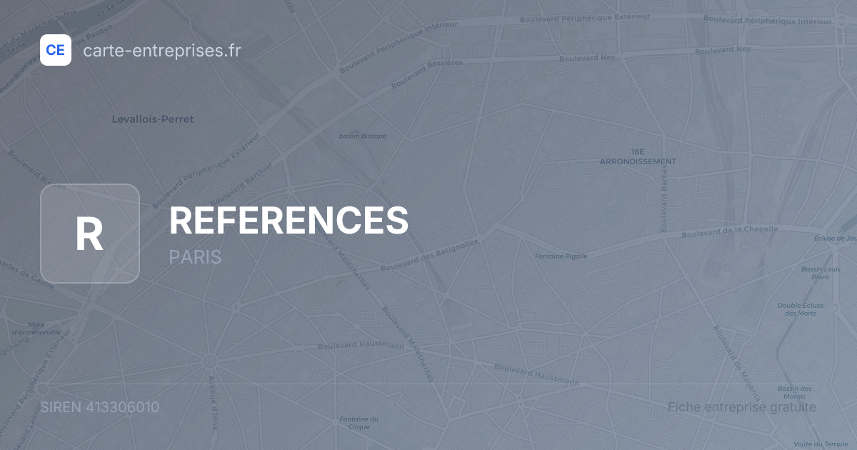 REFERENCES — 413306010 — fiche entreprise