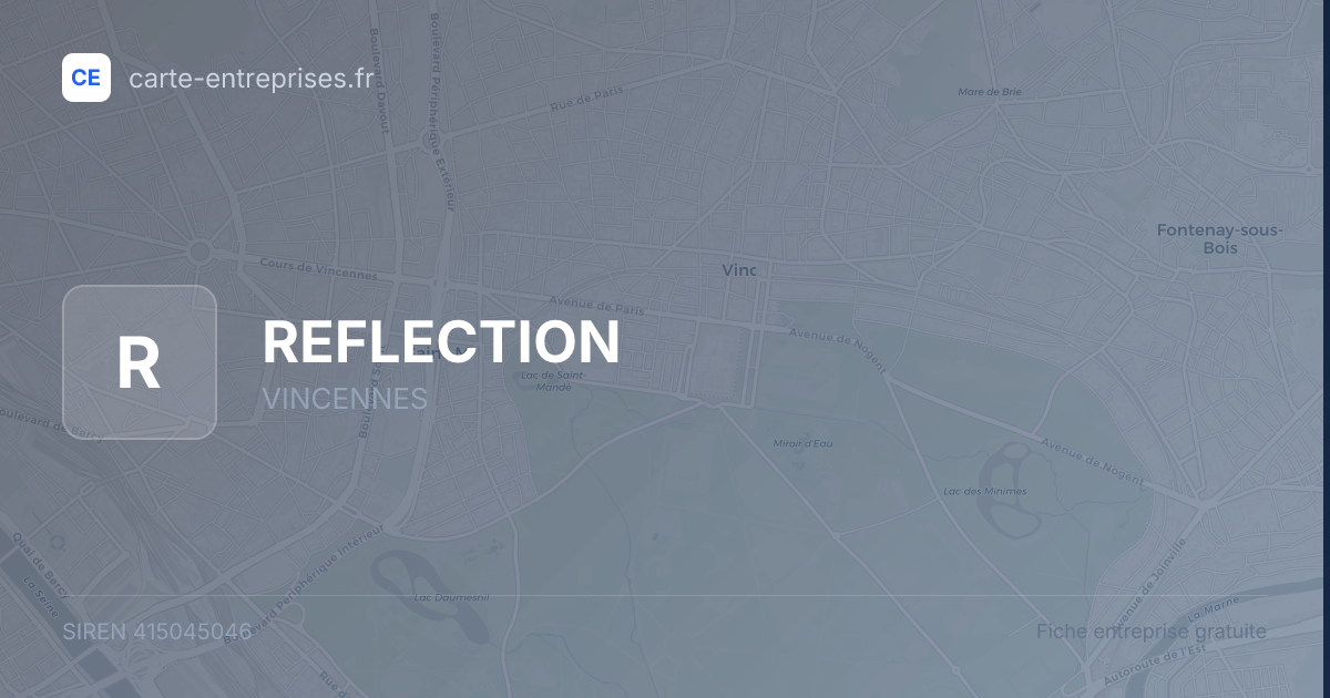 REFLECTION — 415045046 — fiche entreprise