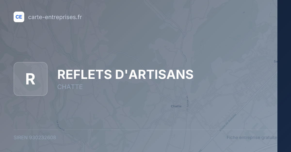 REFLETS D'ARTISANS — 930232608 — fiche entreprise