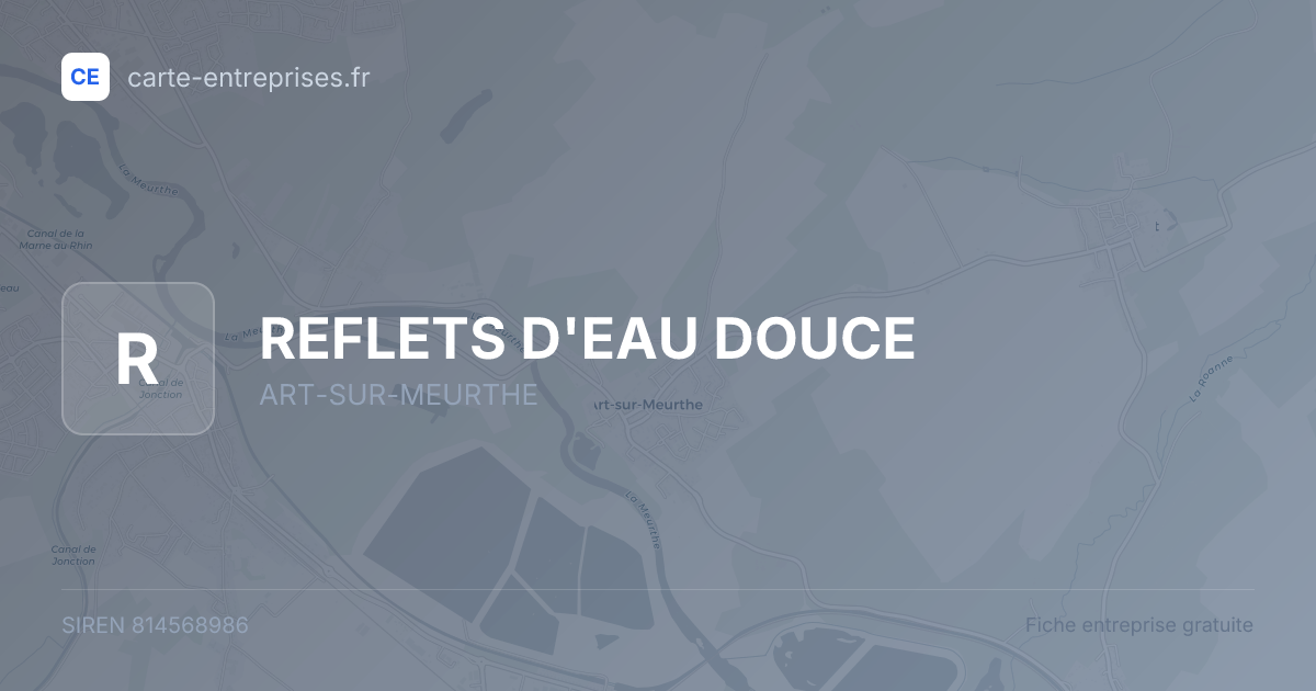 REFLETS D'EAU DOUCE — 814568986 — fiche entreprise