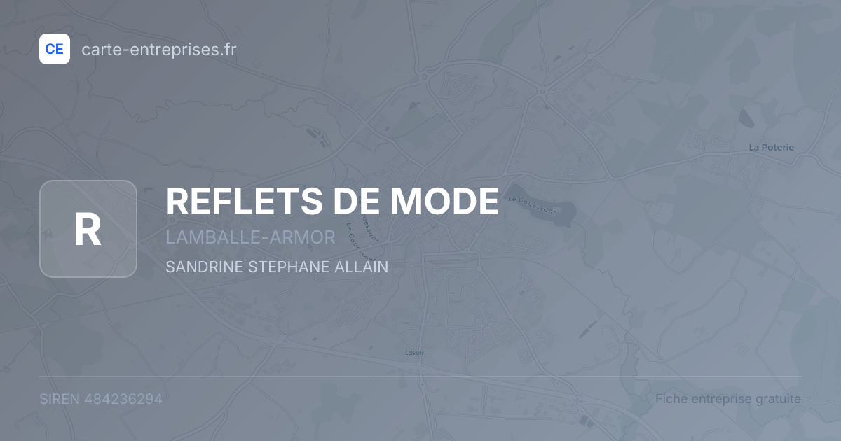 REFLETS DE MODE — 484236294 — fiche entreprise