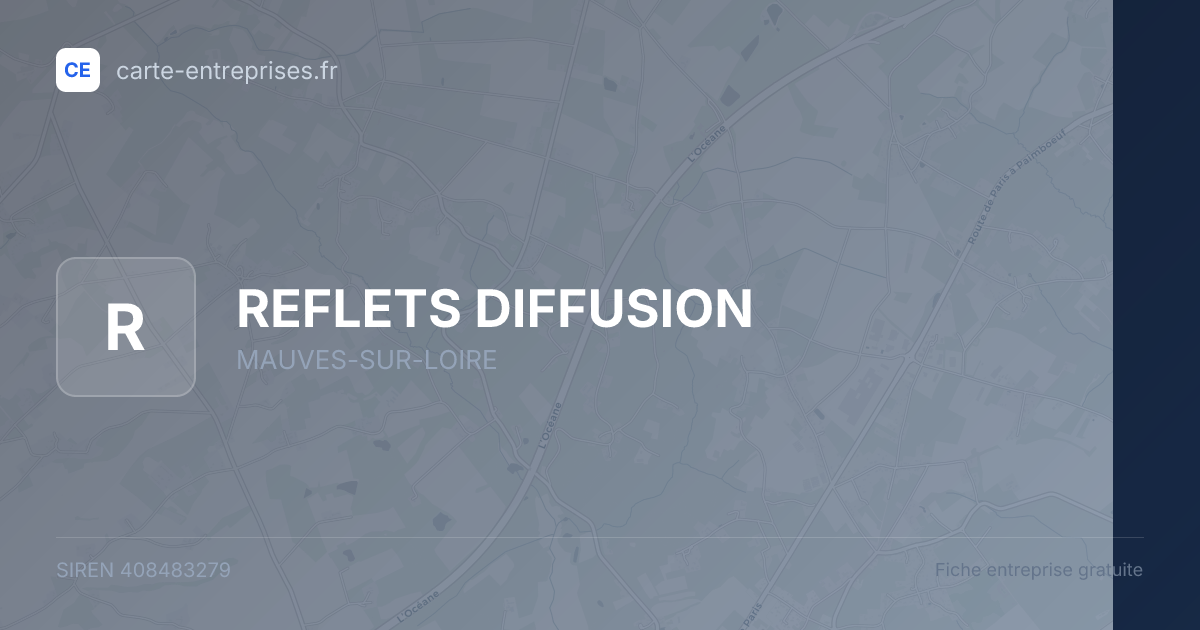 REFLETS DIFFUSION — 408483279 — fiche entreprise