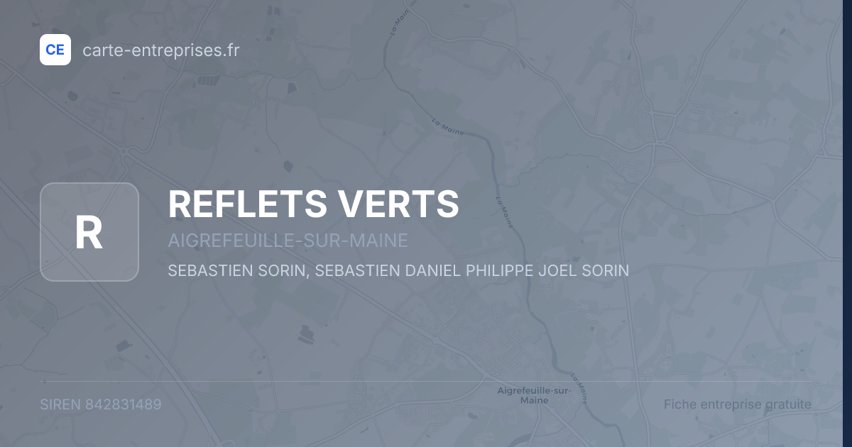 REFLETS VERTS — 842831489 — fiche entreprise