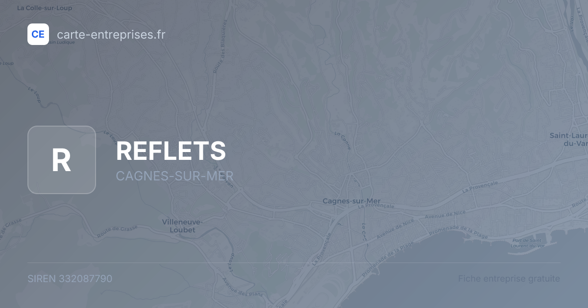 REFLETS — 332087790 — fiche entreprise