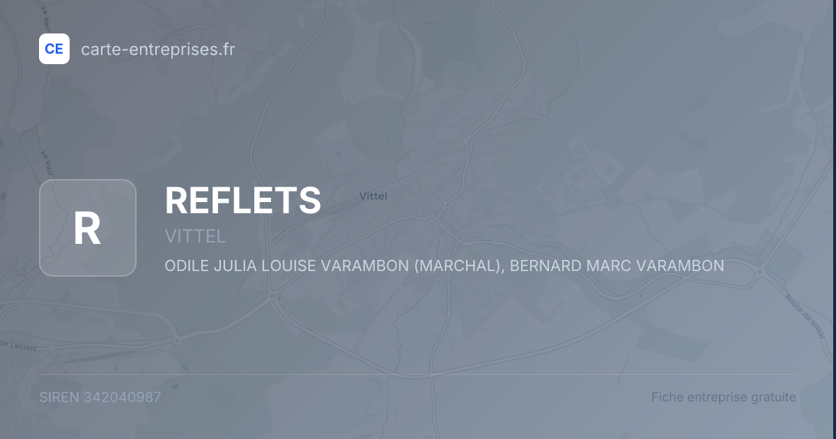 REFLETS — 342040987 — fiche entreprise