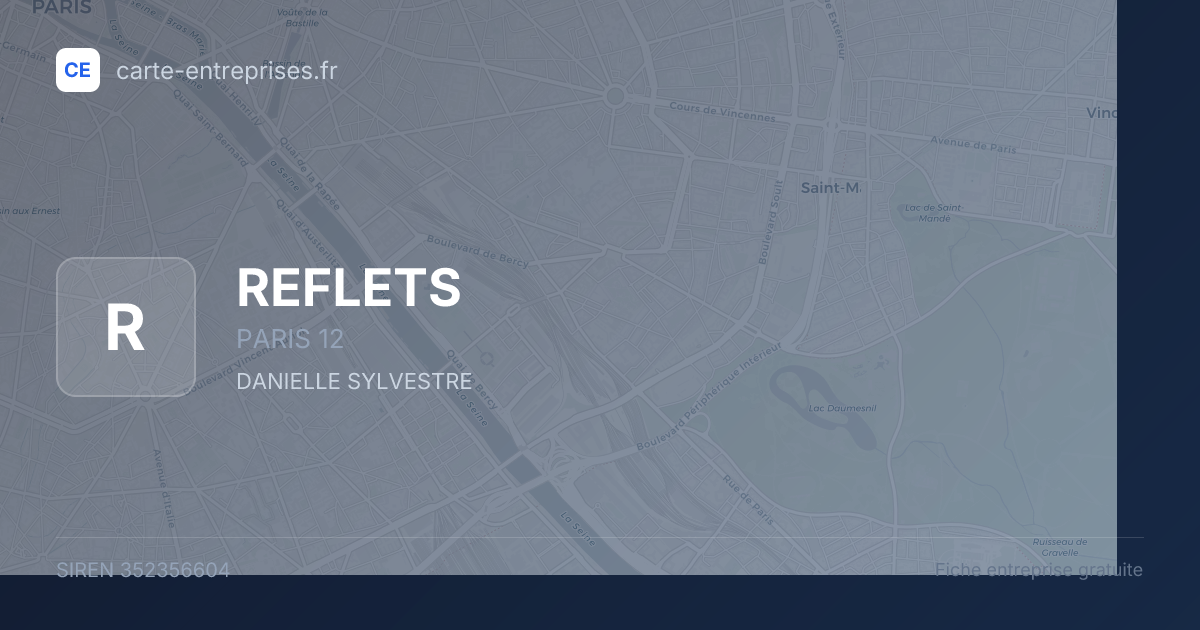 REFLETS — 352356604 — fiche entreprise
