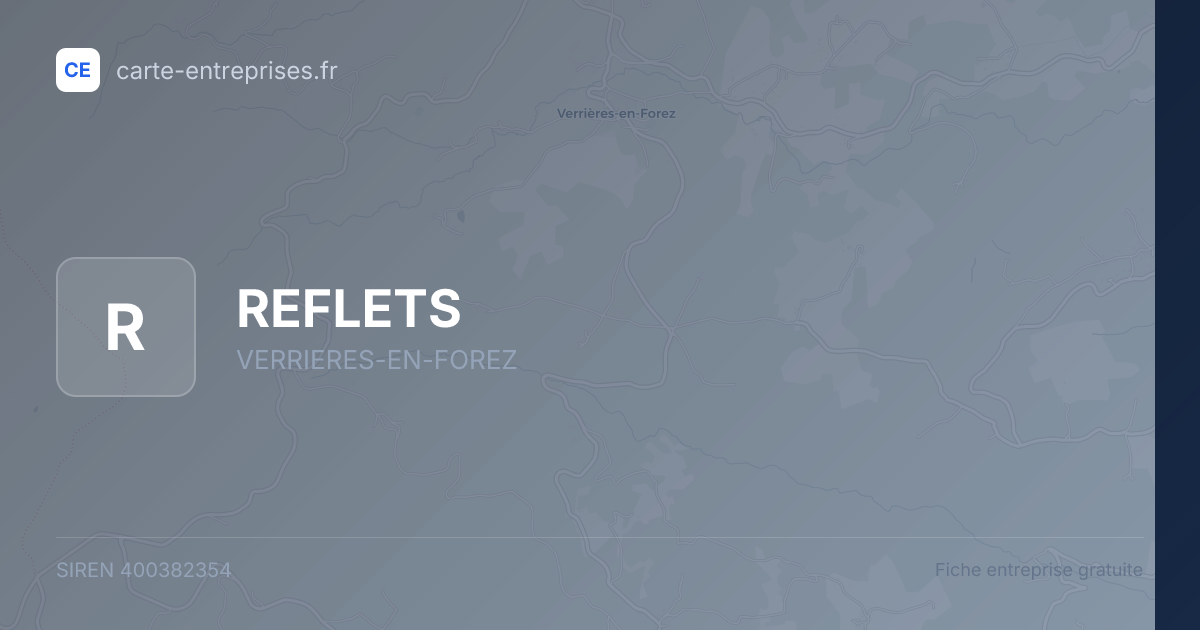 REFLETS — 400382354 — fiche entreprise