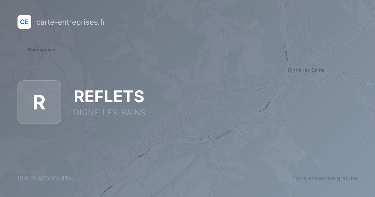 REFLETS — 423065416 — fiche entreprise