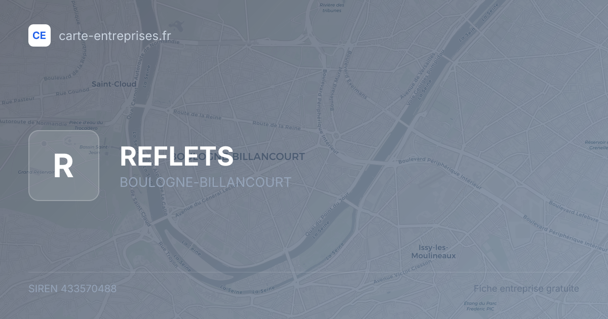 REFLETS — 433570488 — fiche entreprise