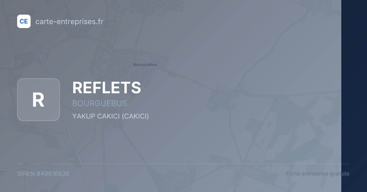 REFLETS — 849616636 — fiche entreprise