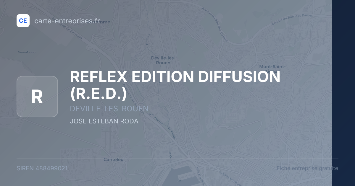 REFLEX EDITION DIFFUSION (R.E.D.) — 488499021 — fiche entreprise