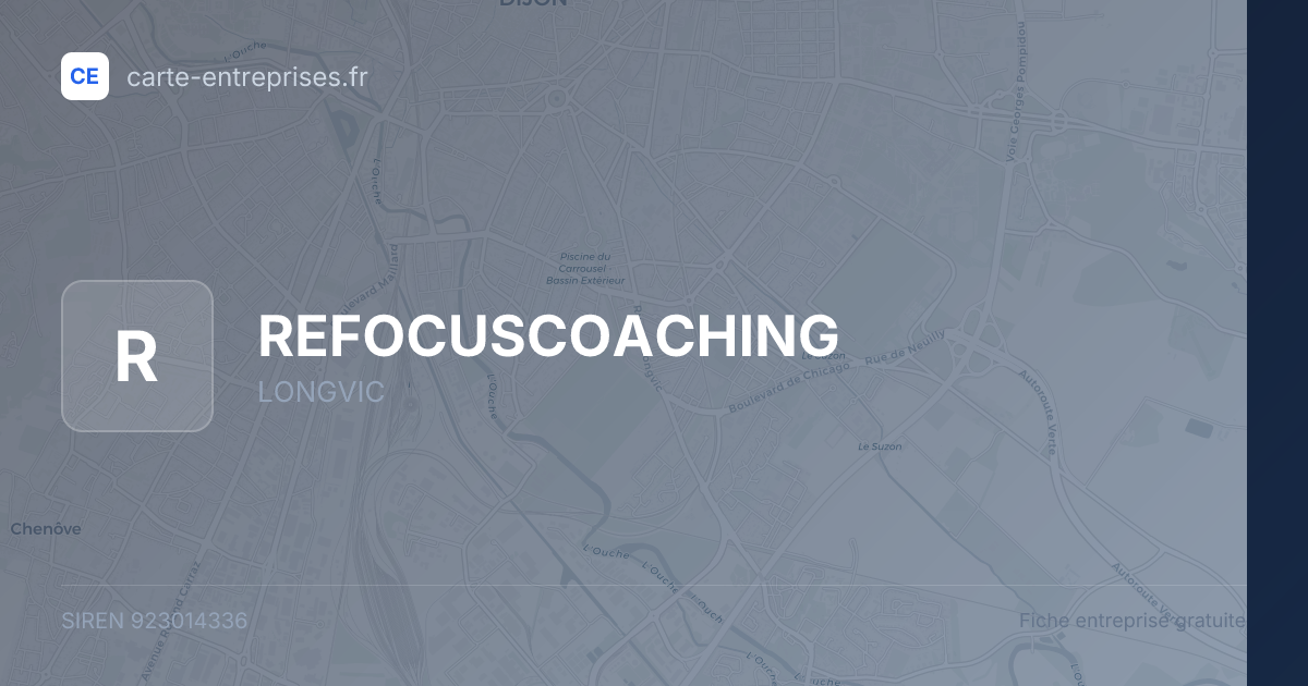 REFOCUSCOACHING — 923014336 — fiche entreprise