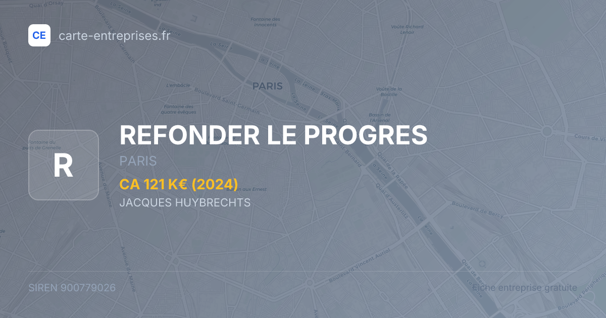 REFONDER LE PROGRES — 900779026 — fiche entreprise