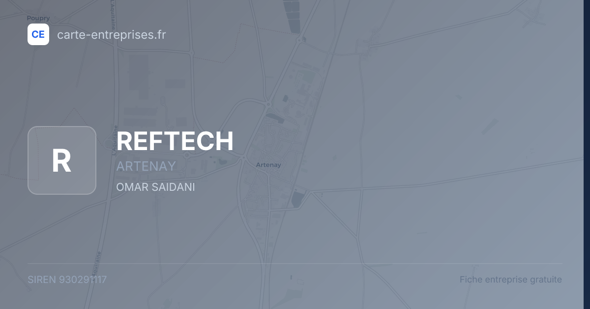 REFTECH — 930291117 — fiche entreprise