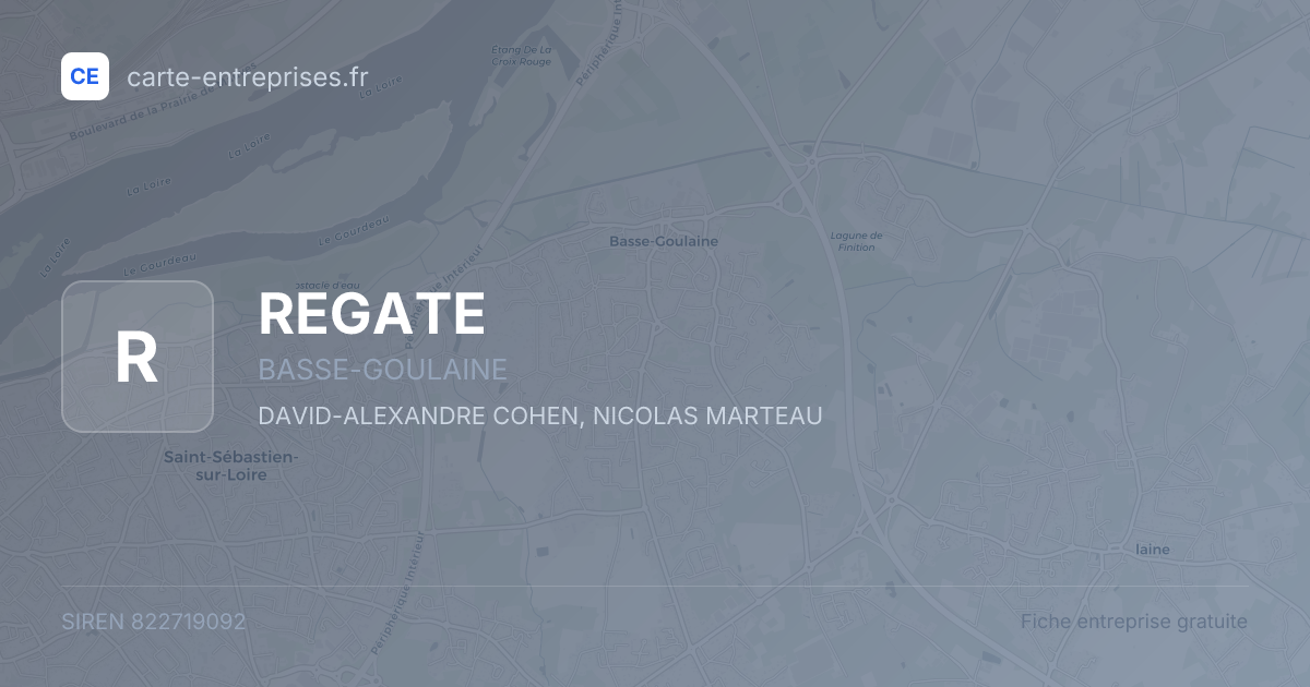 REGATE — 822719092 — fiche entreprise