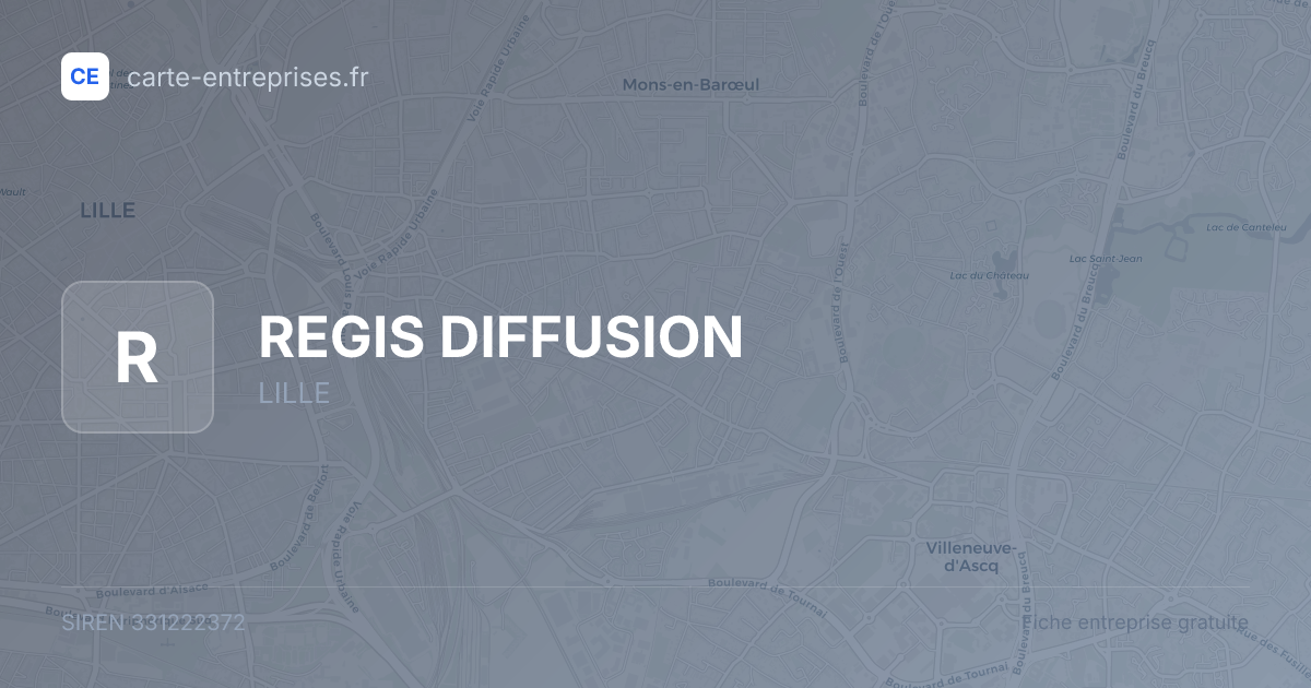 REGIS DIFFUSION — 331222372 — fiche entreprise