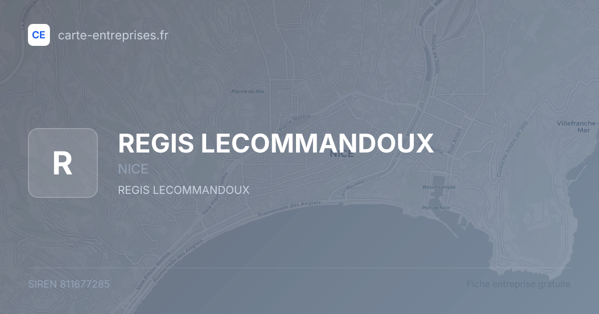 REGIS LECOMMANDOUX — 811677285 — fiche entreprise