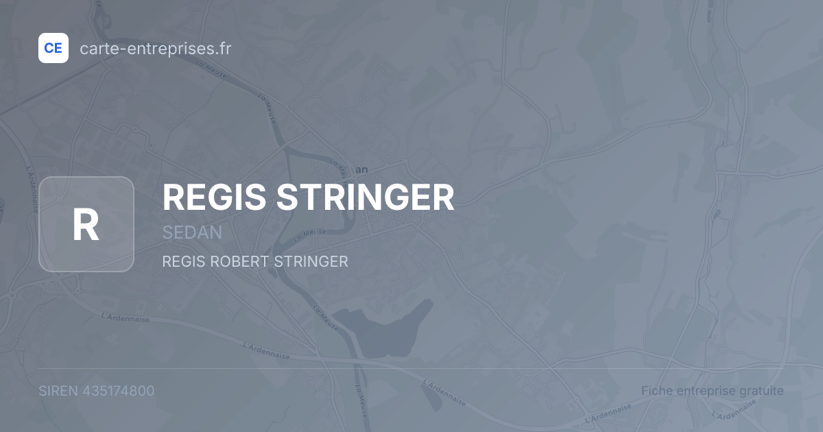 REGIS STRINGER — 435174800 — fiche entreprise