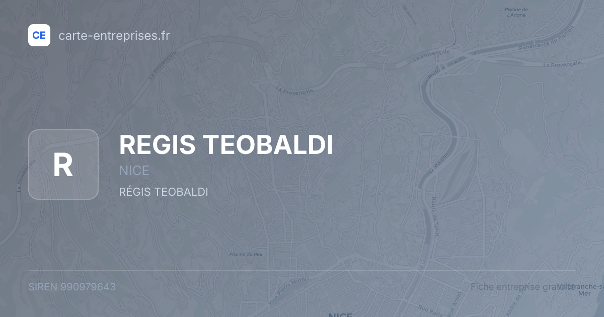 REGIS TEOBALDI — 990979643 — fiche entreprise